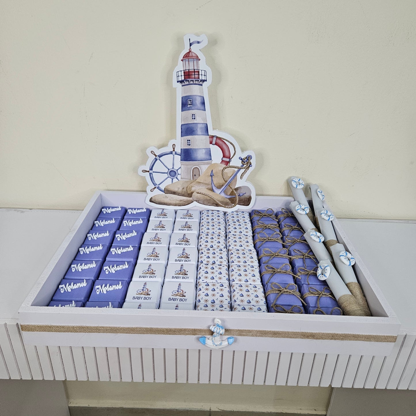 Newborn Chocolate Arrangements - Marine Theme