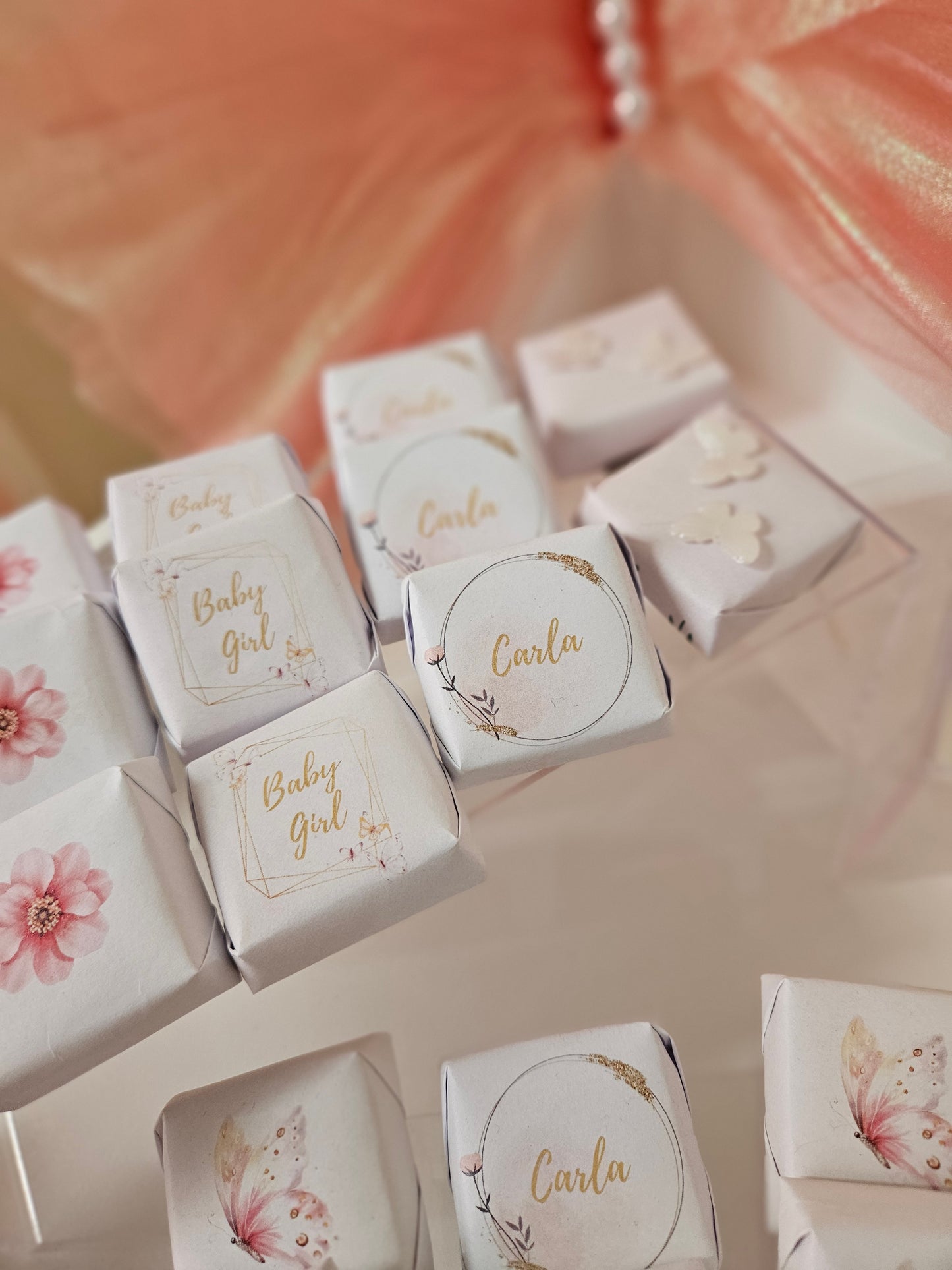Butterfly Theme Newborn Chocolate Setup - Decorated Chocolate