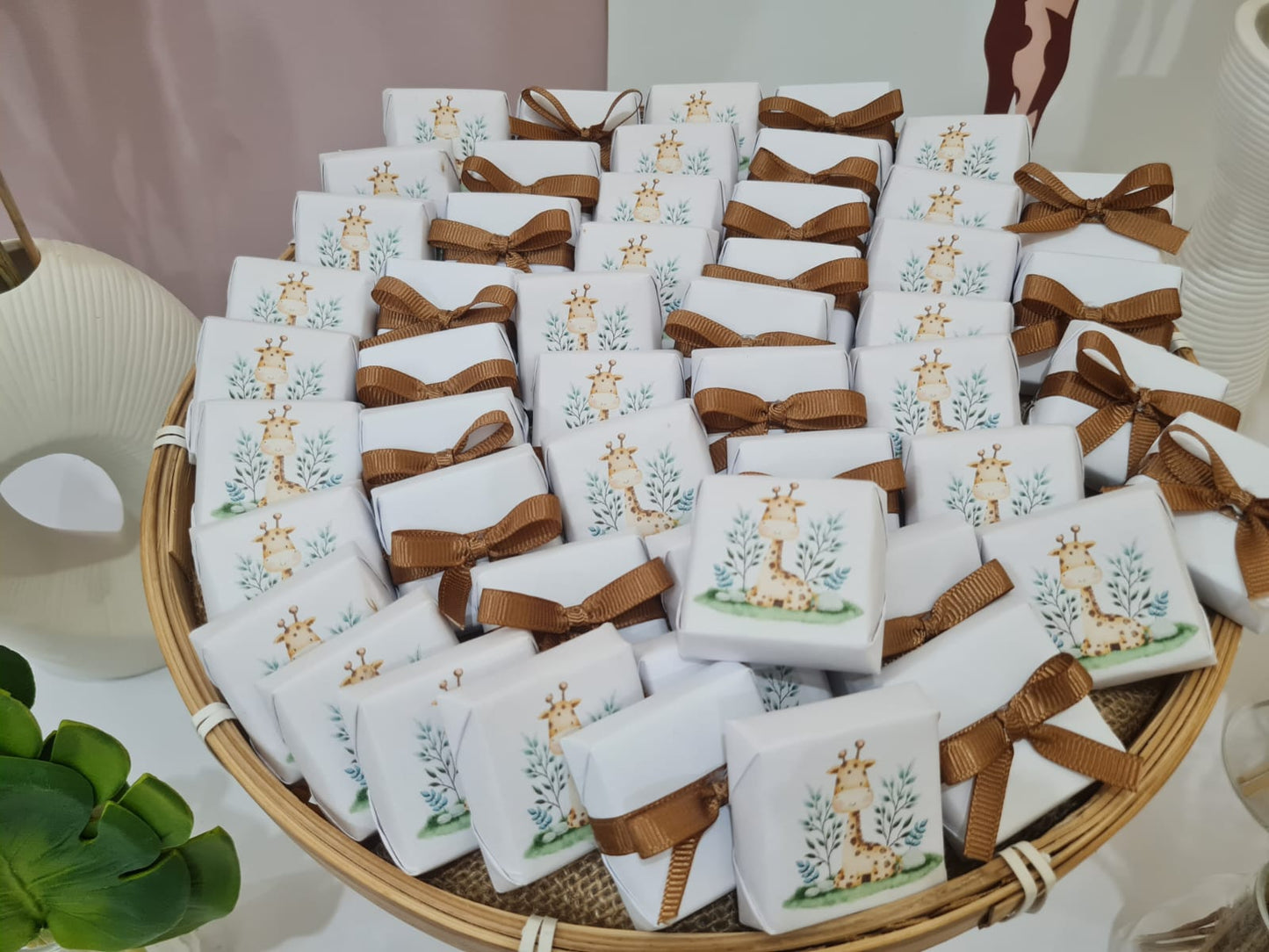 Giraffe Theme Newborn Chocolate setup- Chocolate box