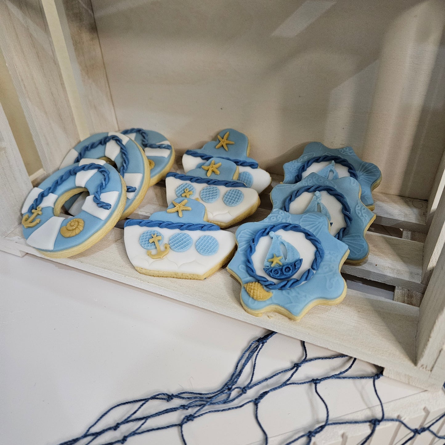 Marine Theme Newborn chocolate setup - Cookies