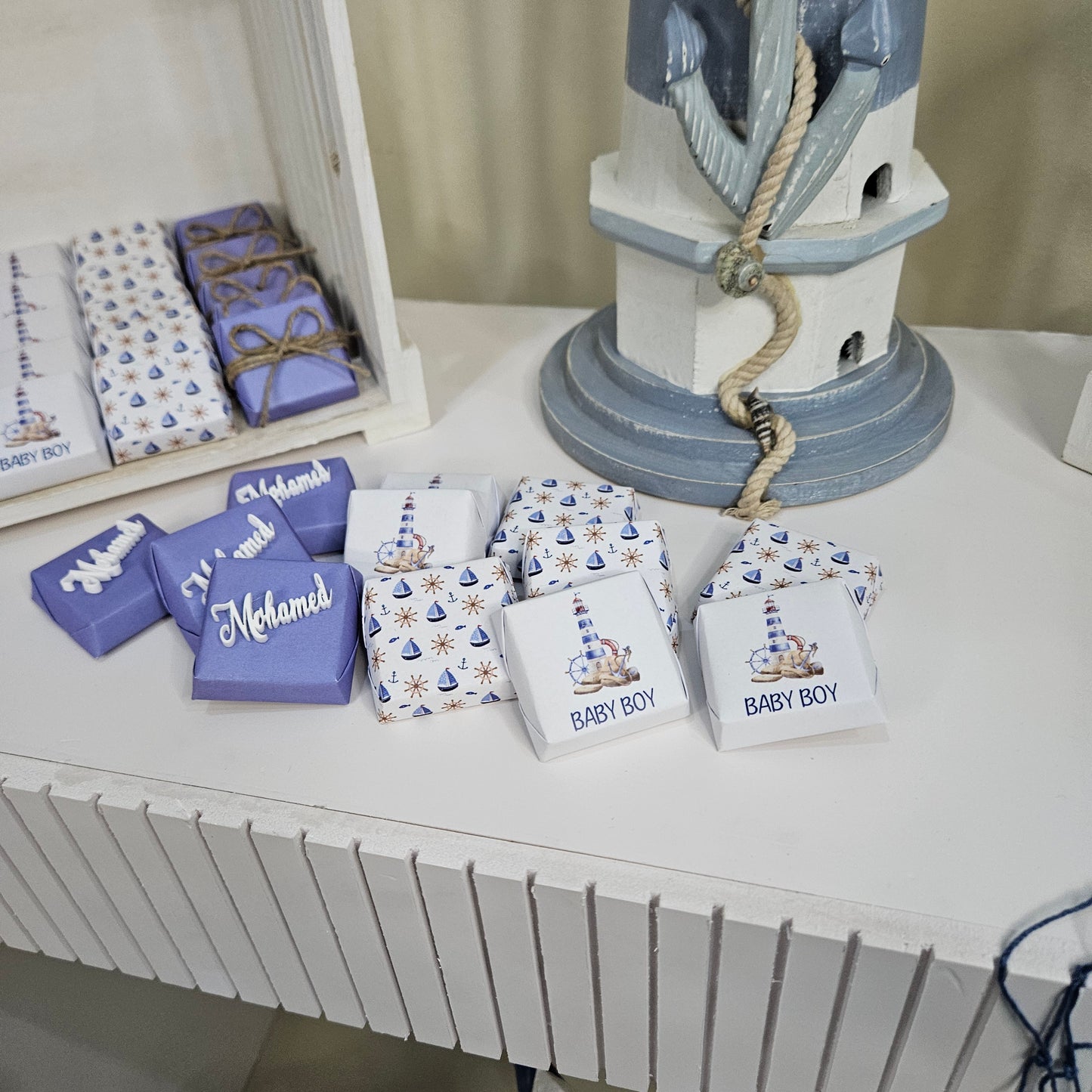 Marine Theme Newborn chocolate setup - Chocolate
