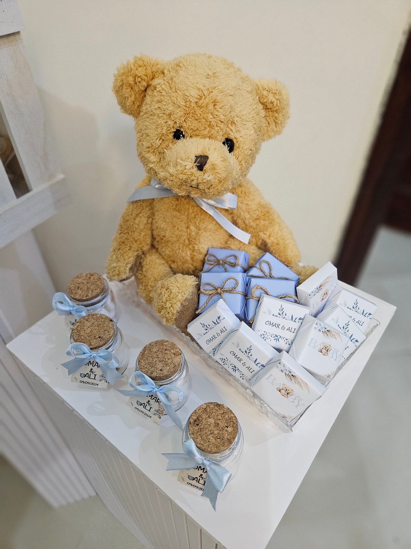 Teddy Bear Newborn Chocolate Setup- Teddy bear with chocolate