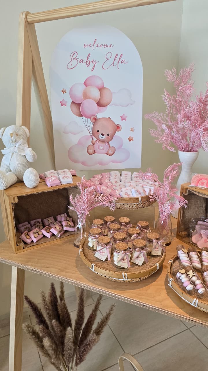 Pink Teddy Bear Setup