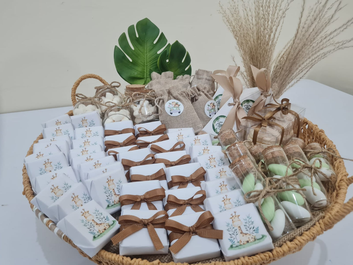 Giraffe Jungle Newborn Boy Arrangement